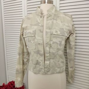 De coded cream and tan camo jacket.